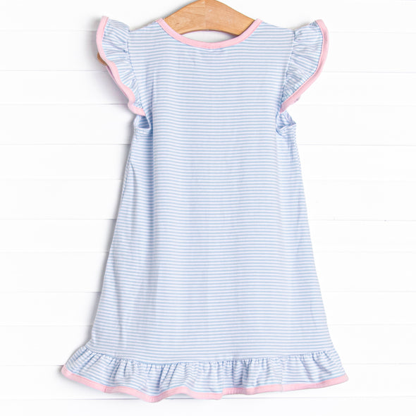 Serve's Up Applique Dress, Blue