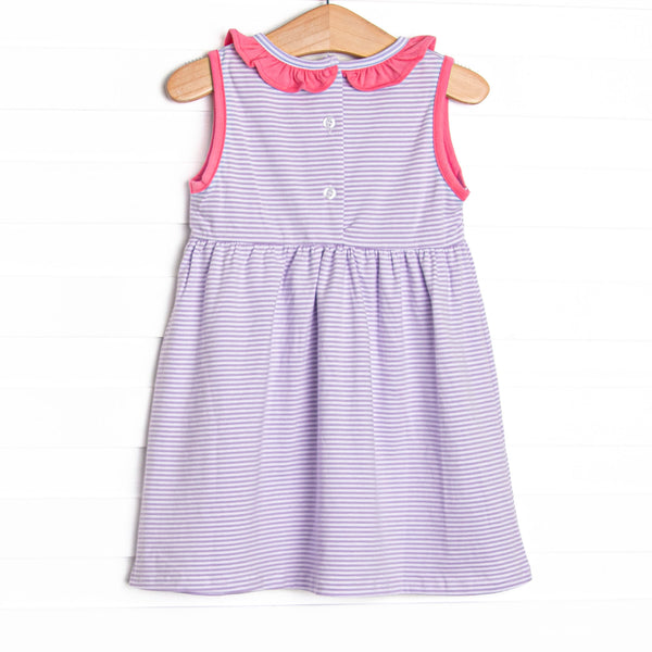 Hannah Dress, Pink and Purple Stripe