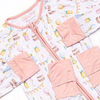 Party's Just Begun Bamboo Zippy Pajama, Pink