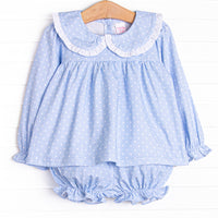 Dottie Bloomer Set, Blue