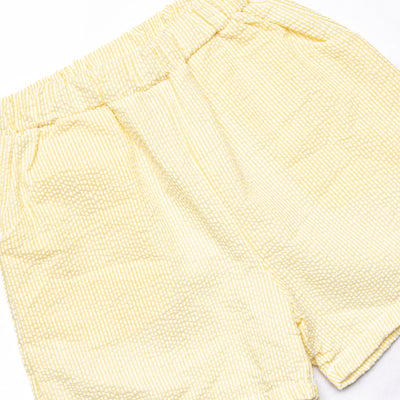 Southern Seersucker Short Set, Yellow
