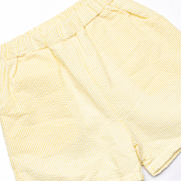 Southern Seersucker Short Set, Yellow