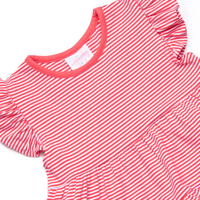 Calla Legging Set, Strawberry Pink Stripe