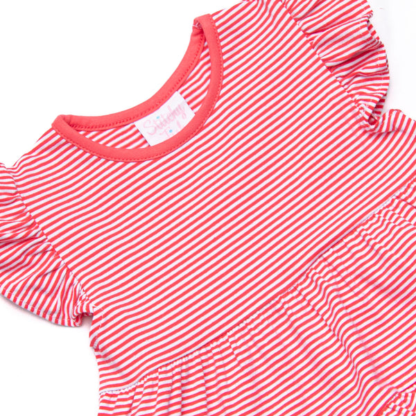 Calla Legging Set, Strawberry Pink Stripe