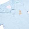 Gingham Golden Embroidered Top, Blue