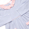 Zoe Ruffle Pocket Dress, Light Pink and Periwinkle Stripe
