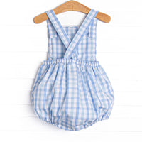 Freedom Flyer Smocked Sunsuit, Blue