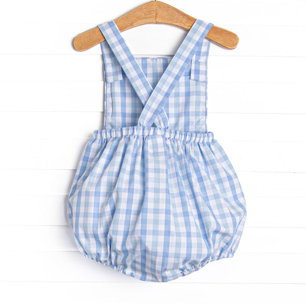 Freedom Flyer Smocked Sunsuit, Blue