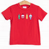 Bay Bobbers Applique Top, Red
