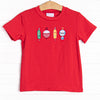 Bay Bobbers Applique Top, Red