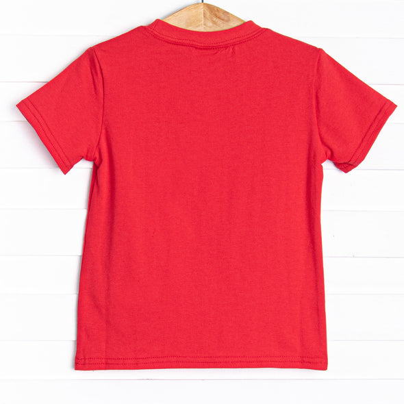 Bay Bobbers Applique Top, Red