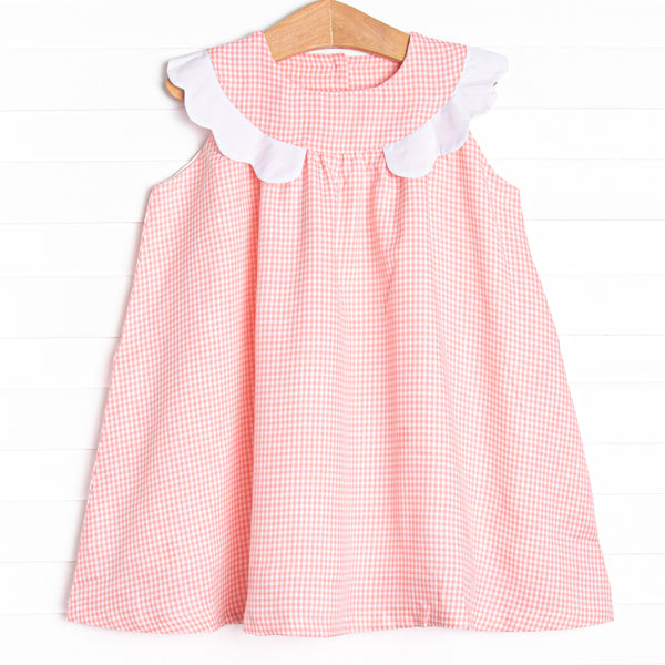 Simple Scallops Dress, Pink