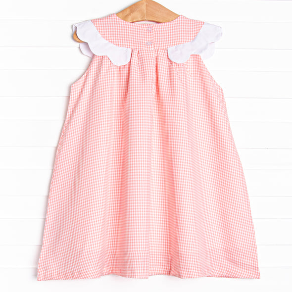 Simple Scallops Dress, Pink