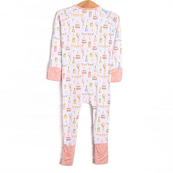 Party's Just Begun Bamboo Zippy Pajama, Pink