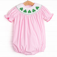 Lucky Me Smocked Bubble, Pink