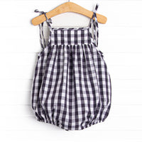 Summer Streamers Smocked Bubble, Navy