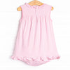 Spikey-saurus Applique Skirted Bubble, Pink