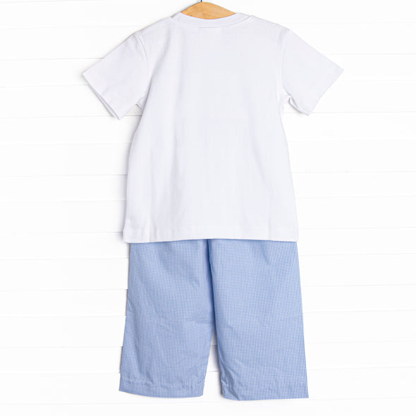 Lucky Me Smocked Pant Set, Blue