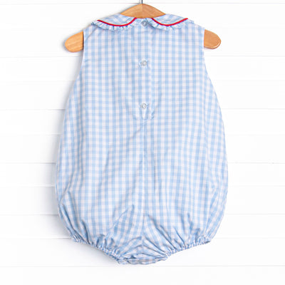 Sea to Shining Sea Smocked Girl Bubble, Blue