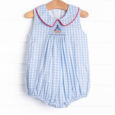 Sea to Shining Sea Smocked Boy Bubble, Blue