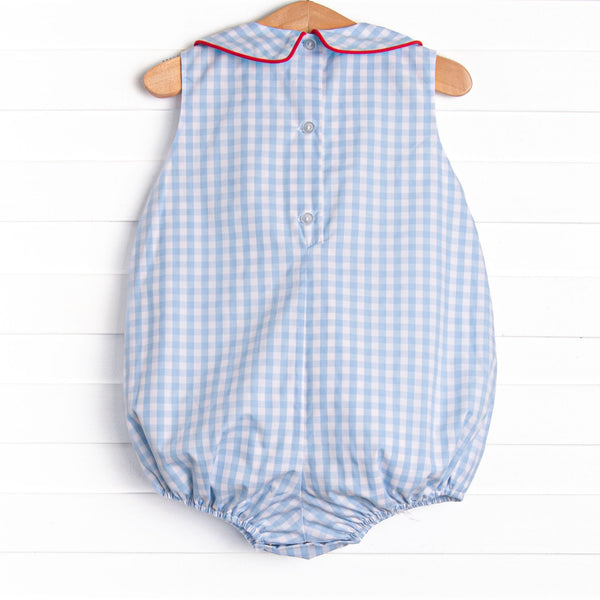 Sea to Shining Sea Smocked Boy Bubble, Blue