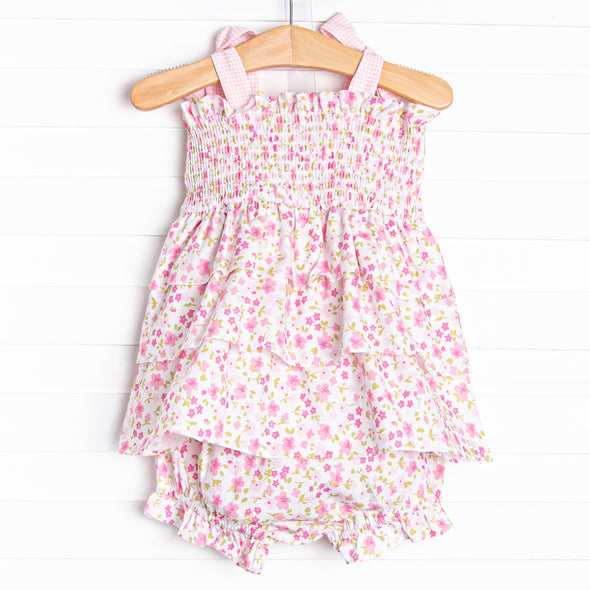 Magenta Meadows Diaper Set, Pink