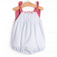 Liberty Bell Bows Smocked Bubble, Blue