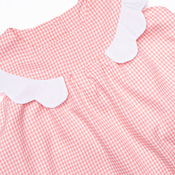 Simple Scallops Dress, Pink