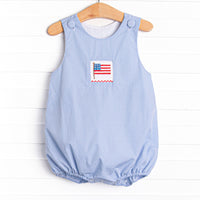 Land I Love Smocked Bubble, Light Blue