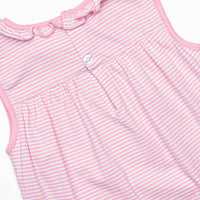 Spikey-saurus Applique Skirted Bubble, Pink