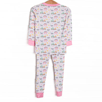 Hard Days Work Bamboo Pajama Set, Pink