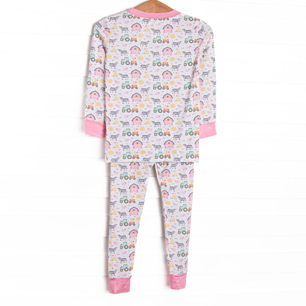 Hard Days Work Bamboo Pajama Set, Pink