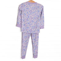 Purple Petals Bamboo Pajama Set, Purple