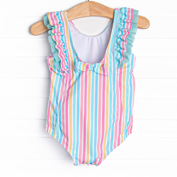 Seaside Stripes One Piece, Blue