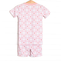 Picnic Petals Bamboo Pajama Short Set, Pink