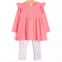 Rare Roses Legging Set, Pink