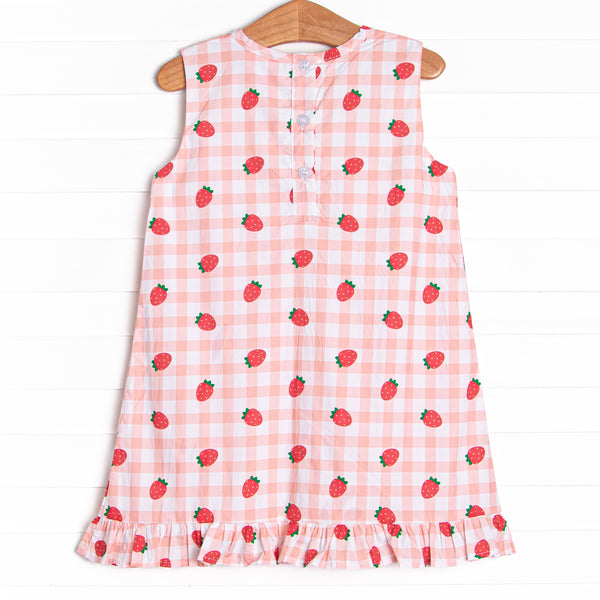 Strawberry Picnic Dress, Pink