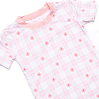 Picnic Petals Bamboo Pajama Short Set, Pink