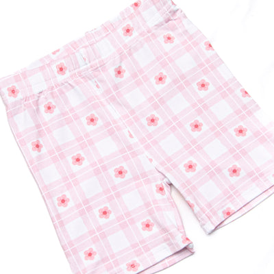 Picnic Petals Bamboo Pajama Short Set, Pink