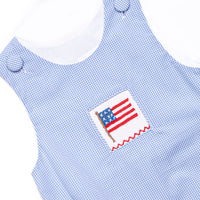 Land I Love Smocked Bubble, Light Blue