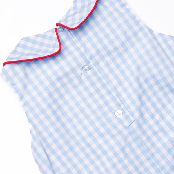 Sea to Shining Sea Smocked Boy Bubble, Blue