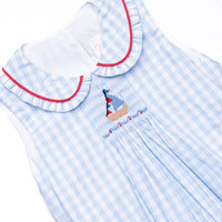 Sea to Shining Sea Smocked Girl Bubble, Blue