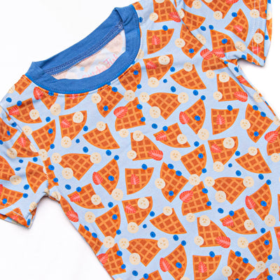 Sweet Stack Bamboo Pajama Short Set, Blue