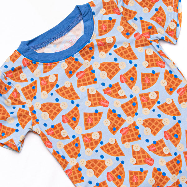 Sweet Stack Bamboo Pajama Short Set, Blue