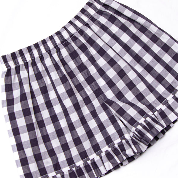 Summer Streamers Smocked Ruffle Short Set, Navy