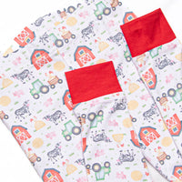 Hard Days Work Bamboo Pajama Set, Red
