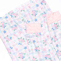 Gingham Garden Party Bamboo Pajama Set, Pink