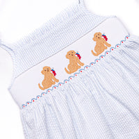 Wag and Wave Smocked Short Set, Blue