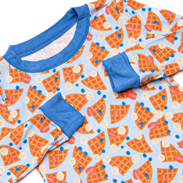 Sweet Stack Bamboo Pajama Set, Blue