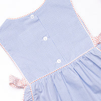 Banner in the Breeze Smocked Side Tie Ruffle Short Set, Blue